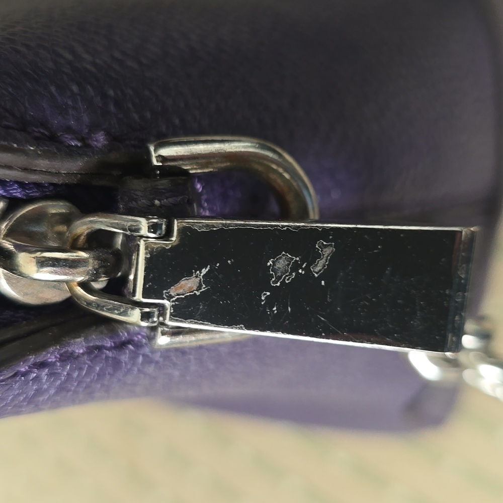 Michael Kors Purple Handbag Dome Satchel - Picture 6 of 8